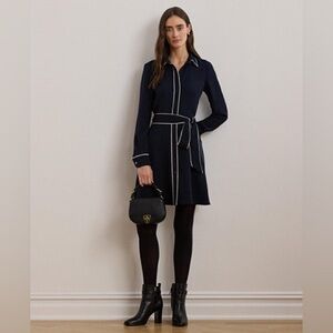 NWT Ralph Lauren Navy Belted Shirtdress – Size 4